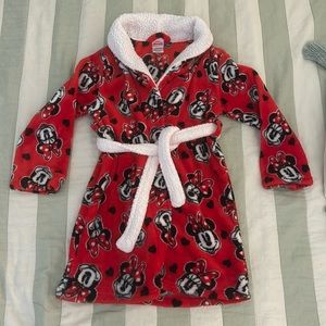 Minnie Mouse bath robe little girl size 4T / 5T